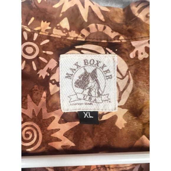 VTG Max Boxxer Short Sleeve Button Shirt Men’s XL Aztec Patterns Hawaiian Shirt - Picture 3 of 10